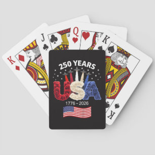 Jeu De Cartes Drapeau américain 250e anniversaire des États-Unis