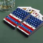 Jeu De Cartes Drapeau américain 4 juillet Nom de l'ancien combat