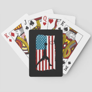 Jeu De Cartes Drapeau américain américain Basket-ball Athlète pa