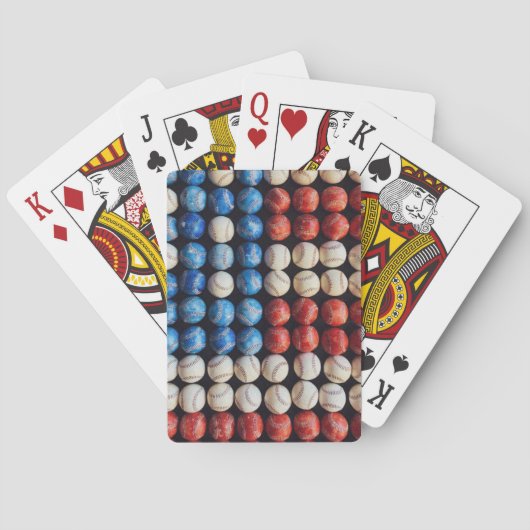 Jeu De Cartes Drapeau américain de baseball (dos)