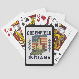 Jeu De Cartes Drapeau américain de Greenfield Indiana