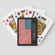 Drapeau américain en détresse Jouer des cartes