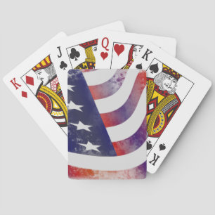 Jeu De Cartes Drapeau américain grunge