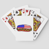Jeu De Cartes Drapeau américain patriotique Hot Dog (dos)