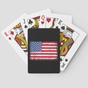 Jeu De Cartes Drapeau Américain Patriotique Pour Hommes Femmes E