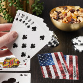 Jeu De Cartes Drapeau américain rouge blanc bleu étincelles Nom (In Situ)