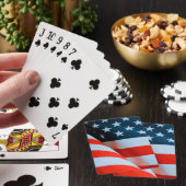 Jeu De Cartes Drapeau américain rouge blanc et bleu (In Situ)