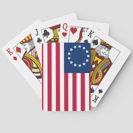 Jeu De Cartes Drapeau Betsy Ross Old Glory américain (dos)