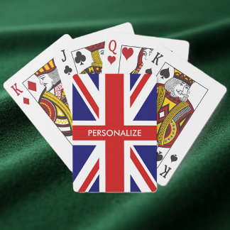 Jeu De Cartes Drapeau British Union Jack personnalisé jouant aux