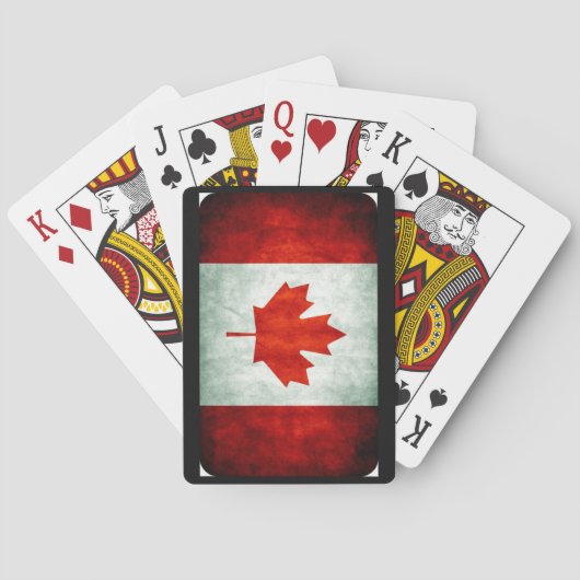 Jeu De Cartes Drapeau canadien en détresse (dos)