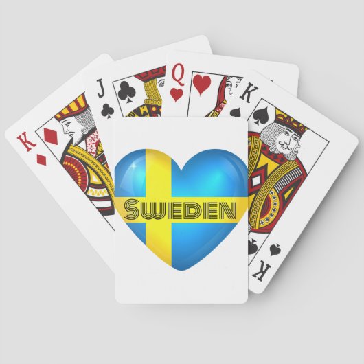 Jeu De Cartes Drapeau cardiaque Suède (dos)
