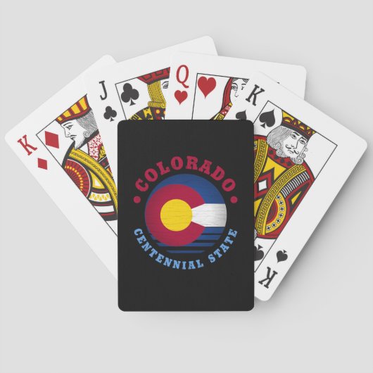 JEU DE CARTES DRAPEAU CENTENAIRE D'ÉTAT DE COLORADO (dos)