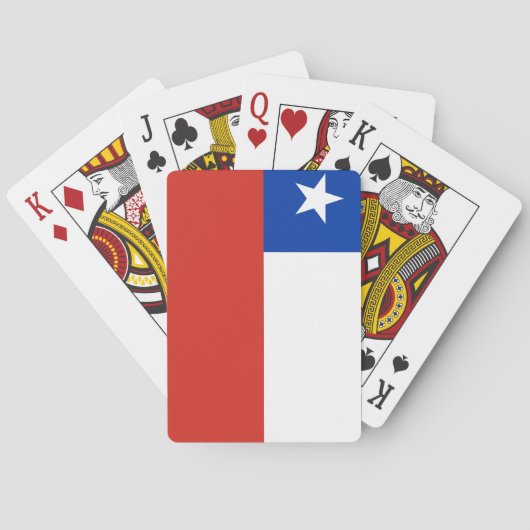 Jeu De Cartes Drapeau chilien (dos)