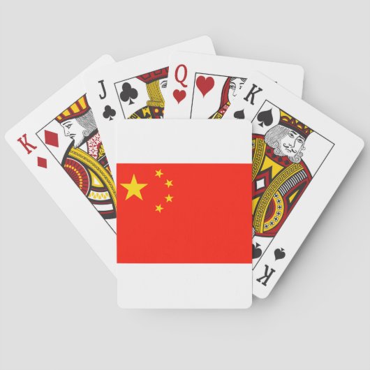 Jeu De Cartes Drapeau Chine - Haute qualité (dos)