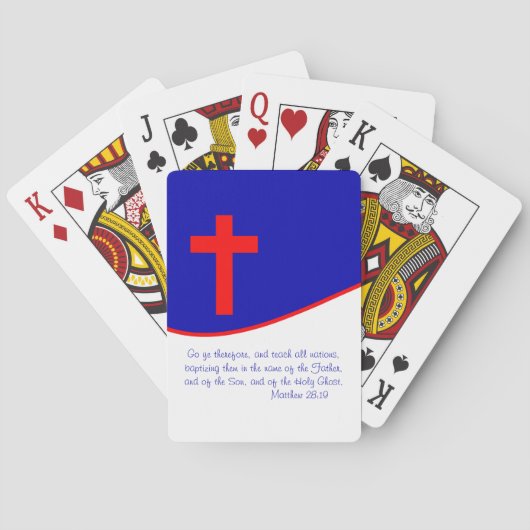 Jeu De Cartes Drapeau chrétien inspiré (dos)