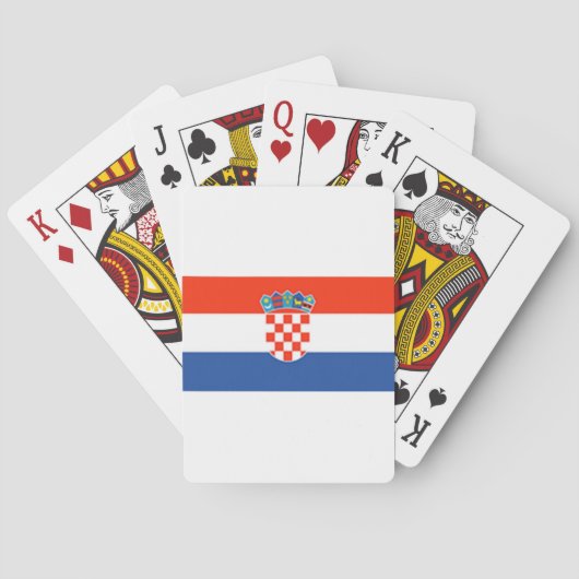 Jeu De Cartes Drapeau Croatie (dos)