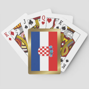Jeu De Cartes Drapeau Croatie Jouer des cartes
