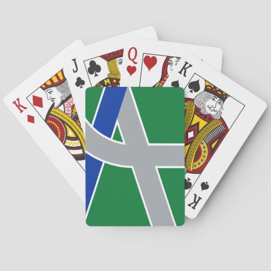 Jeu De Cartes Drapeau d'Albany, Oregon (dos)