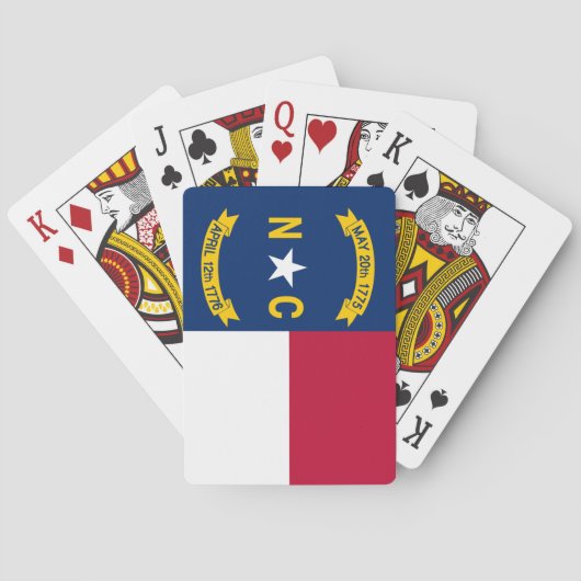 Jeu De Cartes Drapeau de Caroline du Nord (dos)