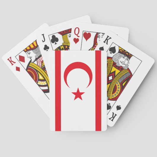 Jeu De Cartes Drapeau de Chypre du Nord (dos)