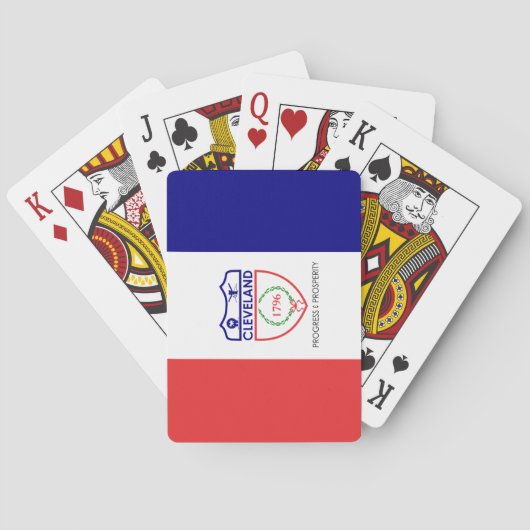 Jeu De Cartes Drapeau de Cleveland (Ohio) (dos)