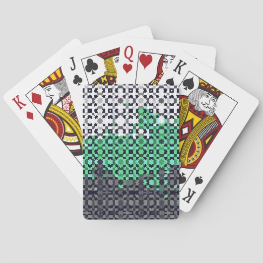 Jeu De Cartes Drapeau de fierté Neutrois Abstrait Pixelisé Tripa (dos)