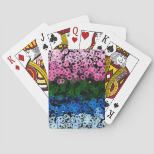 Jeu De Cartes Drapeau de fierté Omniromantique Fleuris Mignon Ré