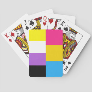 Jeu De Cartes Drapeau de fierté pansexuel non binaire double