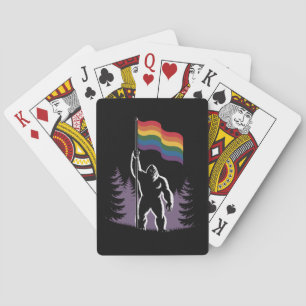 Jeu De Cartes Drapeau de fierté progressiste LGBTQ Bigfoot Rock