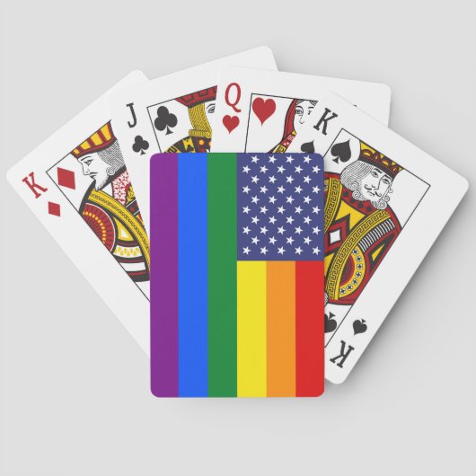 JEU DE CARTES "DRAPEAU DE GAY PRIDE " (dos)