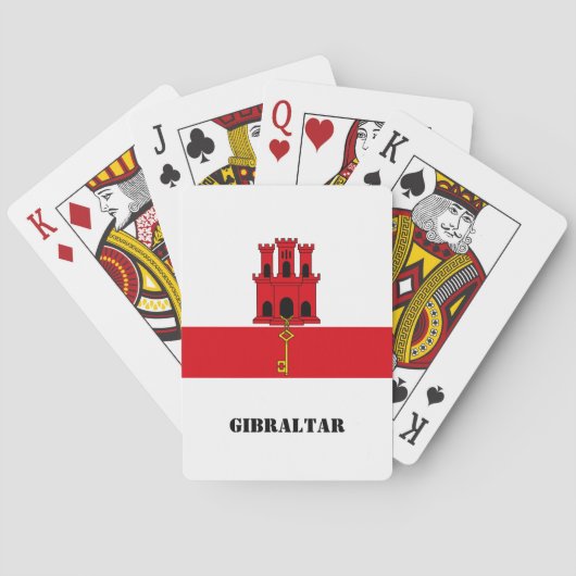 Jeu De Cartes Drapeau de Gibraltar (dos)