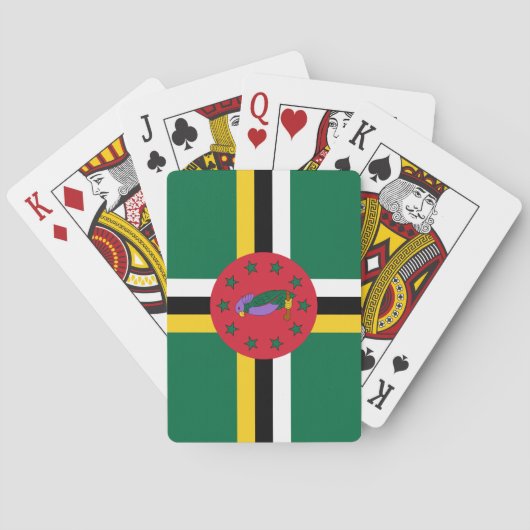 Jeu De Cartes Drapeau de la Dominique (dos)