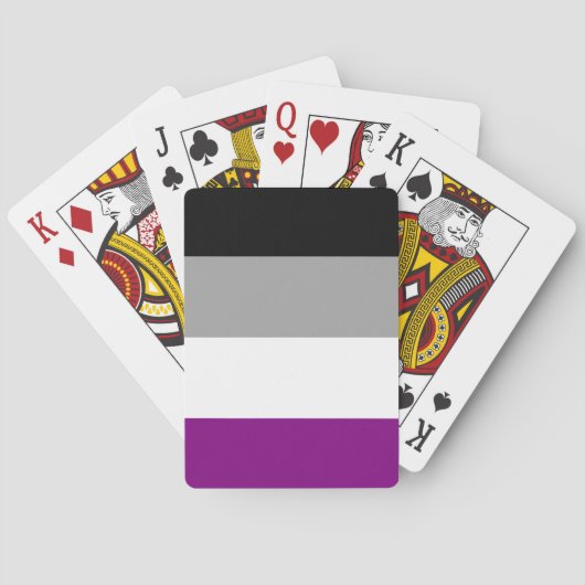 Jeu De Cartes Drapeau de la fierté asexuelle (dos)