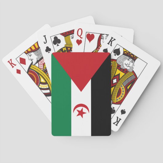 Jeu De Cartes Drapeau de la République démocratique arabe sahrao (dos)