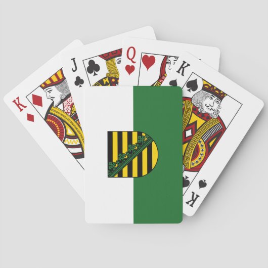 Jeu De Cartes Drapeau de la Saxe Jouer des cartes (dos)