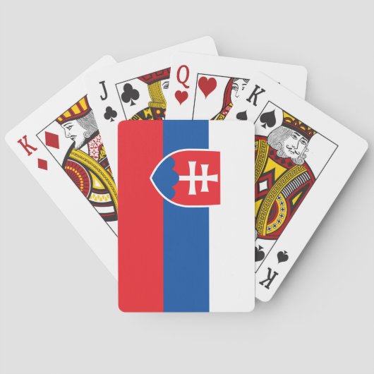 Jeu De Cartes Drapeau de la Slovaquie (dos)