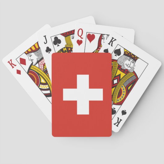 Jeu De Cartes Drapeau de la Suisse (dos)