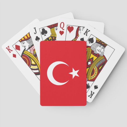 Jeu De Cartes Drapeau de la Turquie (dos)