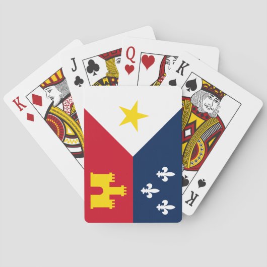 Jeu De Cartes Drapeau de l'Acadie, Louisiane (dos)
