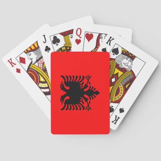 Jeu De Cartes Drapeau de l'Albanie (dos)