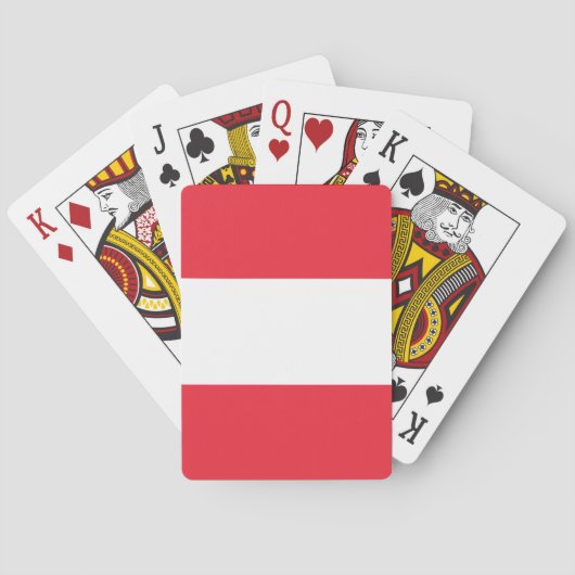 Jeu De Cartes Drapeau de l'Autriche (dos)