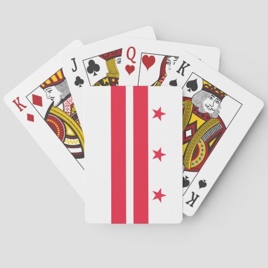 Jeu De Cartes Drapeau de l'État de Washington DC (dos)