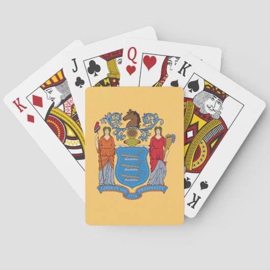 Jeu De Cartes Drapeau de l'État du New Jersey (dos)