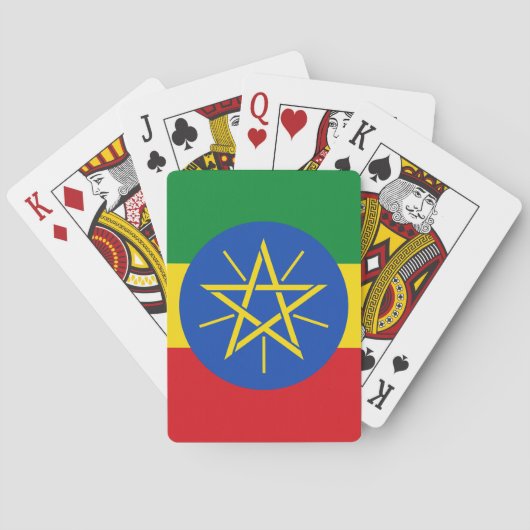 Jeu De Cartes Drapeau de l'Éthiopie (dos)