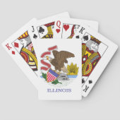 Jeu De Cartes Drapeau de l'Illinois (dos)