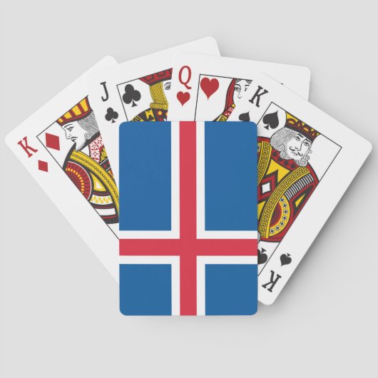 Jeu De Cartes Drapeau de l'Islande (dos)