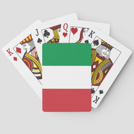 Jeu De Cartes Drapeau de l'Italie (dos)