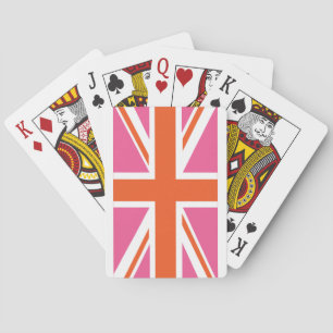 Jeu De Cartes Drapeau de l'Union rose et orange