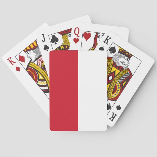 Jeu De Cartes Drapeau de Monaco (dos)