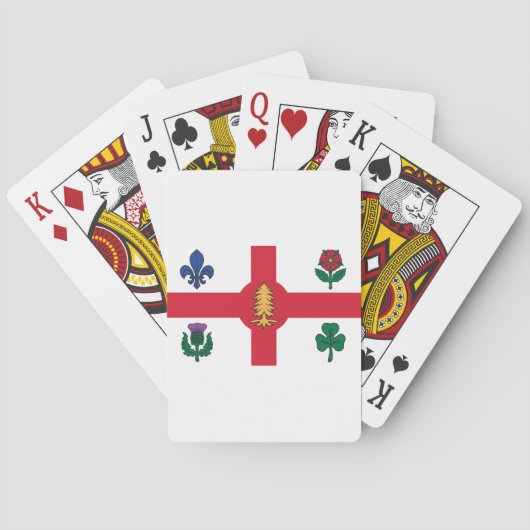 Jeu De Cartes Drapeau de Montréal, Québec (dos)